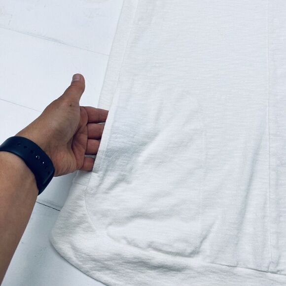 J Jill Wearever Collection Ivory Ribbed V-Neck Long Sleeve SIze Small - Picture 7 of 14